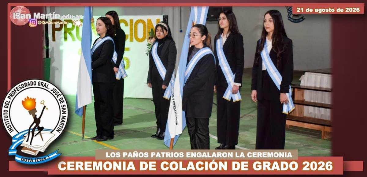Banderas de ceremonia presentes en el acto de colación 2026.