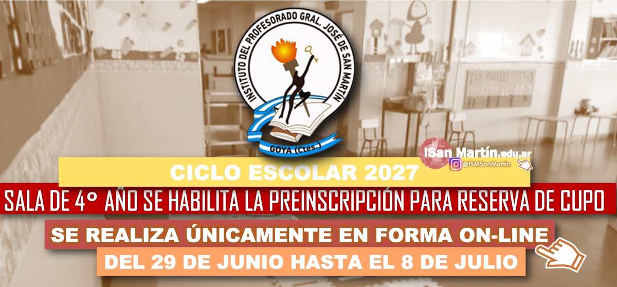 Preinscripción 2027
