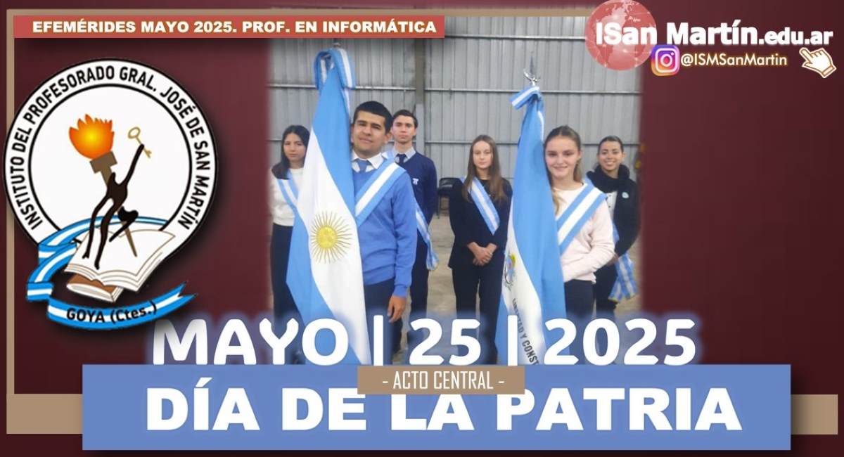 Acto central por el 25 de mayo de 2025.