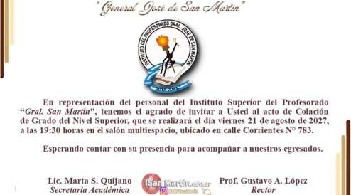ACTO ACADÉMICO DE COLACIÓN DE GRADO 2027